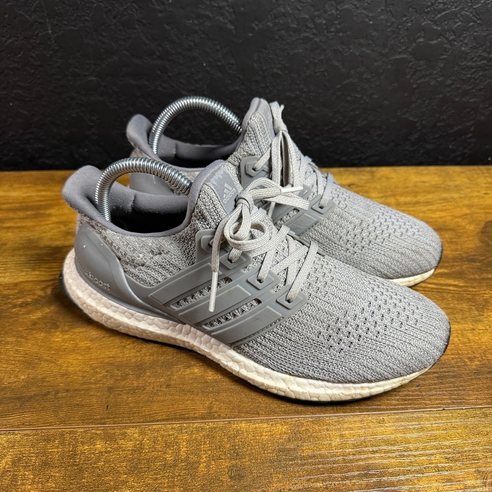 Adidas Ultraboost 4.0 BB6150 Grey Primeknit Running Shoes Womens 7.5